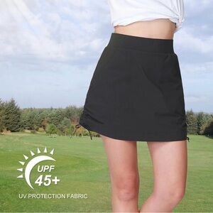 Elegant Black Mini Skirt with UPF 45+